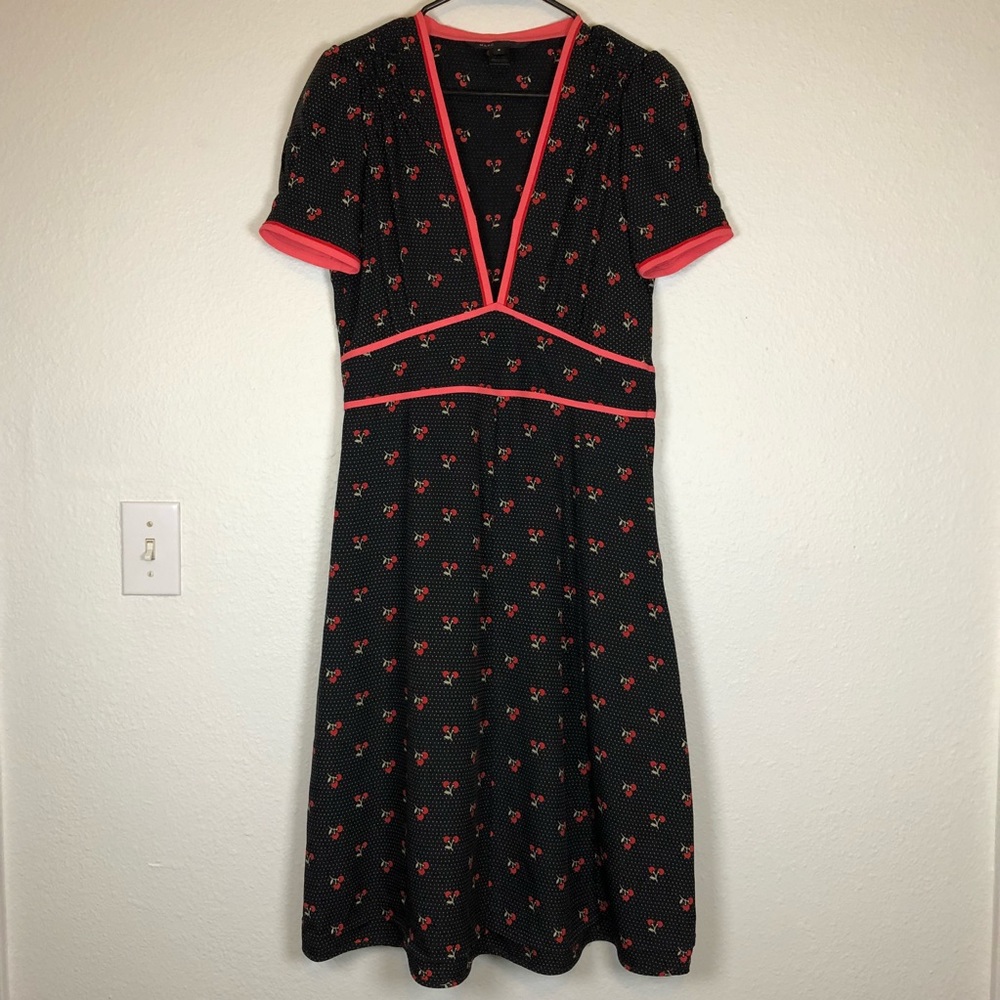 100% Silk Marc Jacobs cherry polka dot dress 8